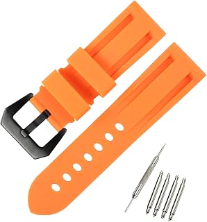 24mm Men's rubber watch bands Replancement fit for Panerai PAM441 111 PAM00112 384 1312 Sports Silicone watch strap wristband bracelet accessories