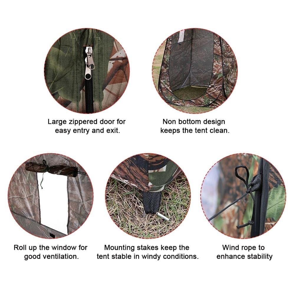 Toilettenzelt Pop Up Campingzelt Dusche Privatsphäre Toilettenzelt Strand Tragbar Umkleide Camping Pop Up Zelte Zimmer Sonne Sonnenschirm Baby Outdoor Rucksack Unterstand Baldachin (120*120*190cm)