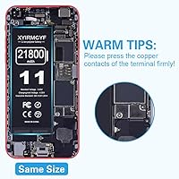 Vista 5 de Batería de Super Capacidad de 21800mAh Compatible con iPhone 11, Batería de Reemplazo Li-Polímero de 0 Ciclos para iPhone 11, con Kit