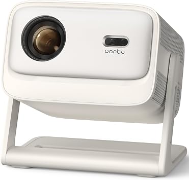 WANBO Vali 1 Pro Smart Projector Home Cinema Official Google TV 14/Netflix 4K Support MEMC HDR10 Dolby eARC HDMI 2.1 900 ANSI WLAN Bluetooth 200° Rotation 1080P FHD Outdoor Projector up to 260