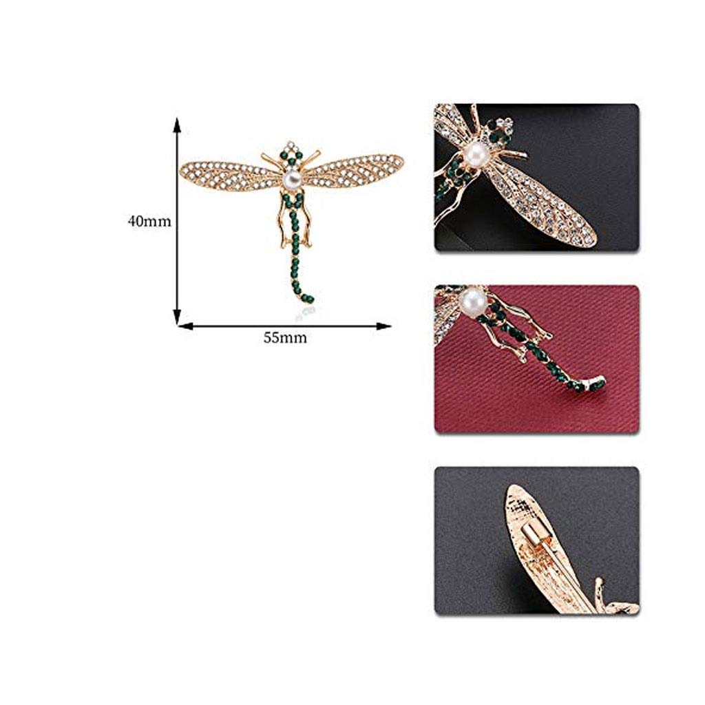 Libellen-Brosche mit Diamanten und Emaille-Perlen, Dekoration, Legierung, kreative, Elegante Geschenk-Brosche