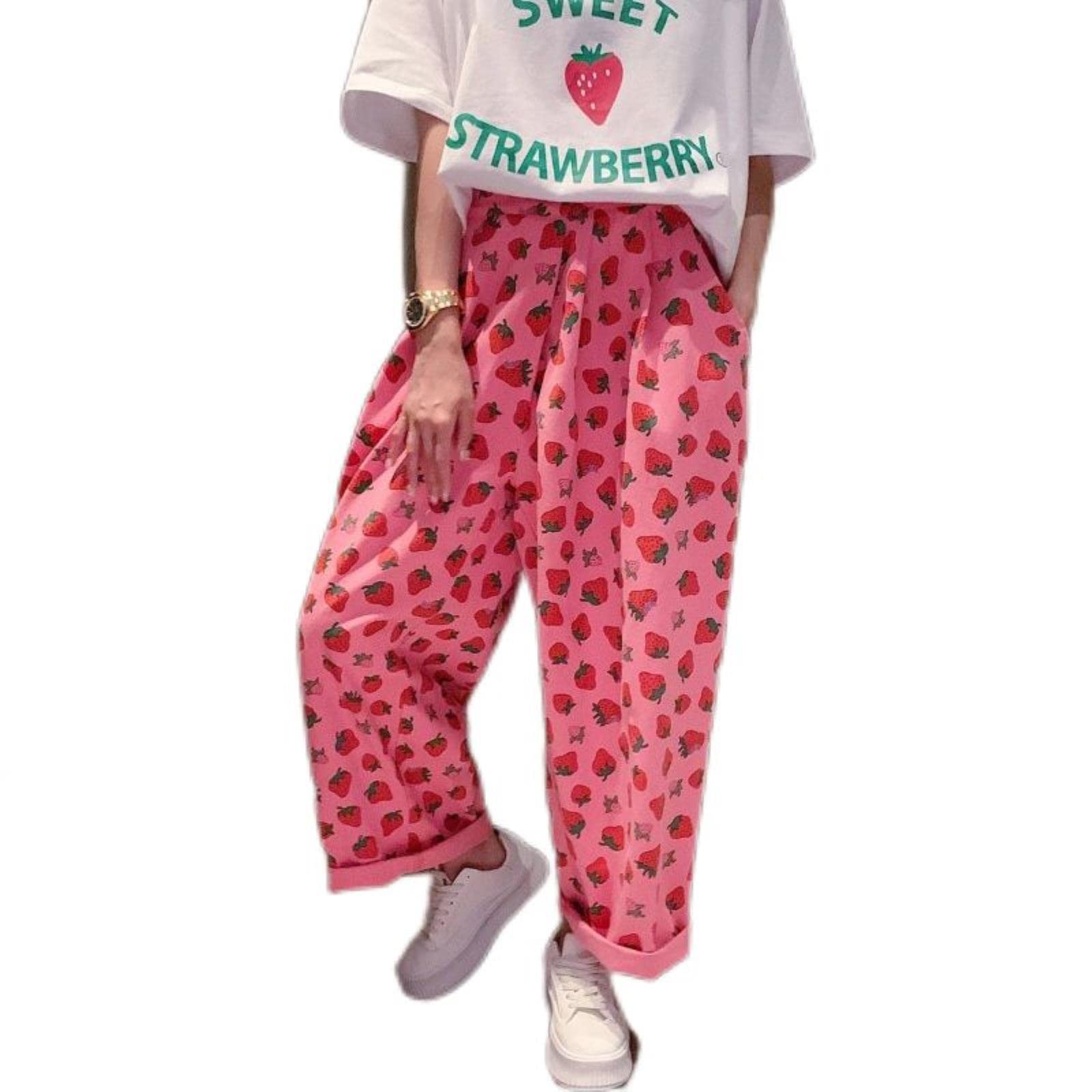 strawberry western polka dot pants 水玉 strawberry western polka