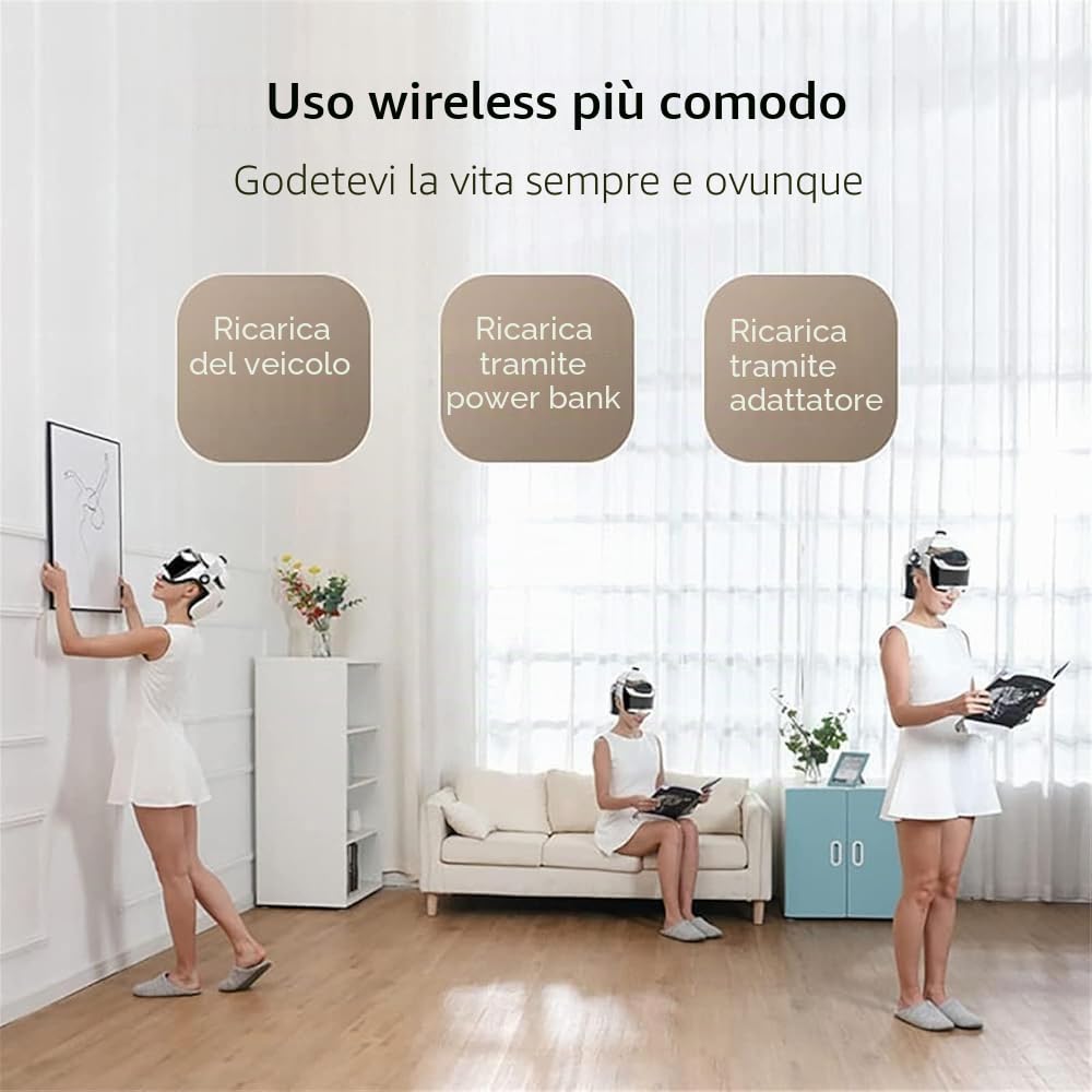 Casco riscaldato 3 in 1 per massaggio del cuoio capelluto e del collo, con compressione ad aria e impasto, massaggiatore portatile per la testa per alleviare l'emicrania, ridurre lo stress, sonno