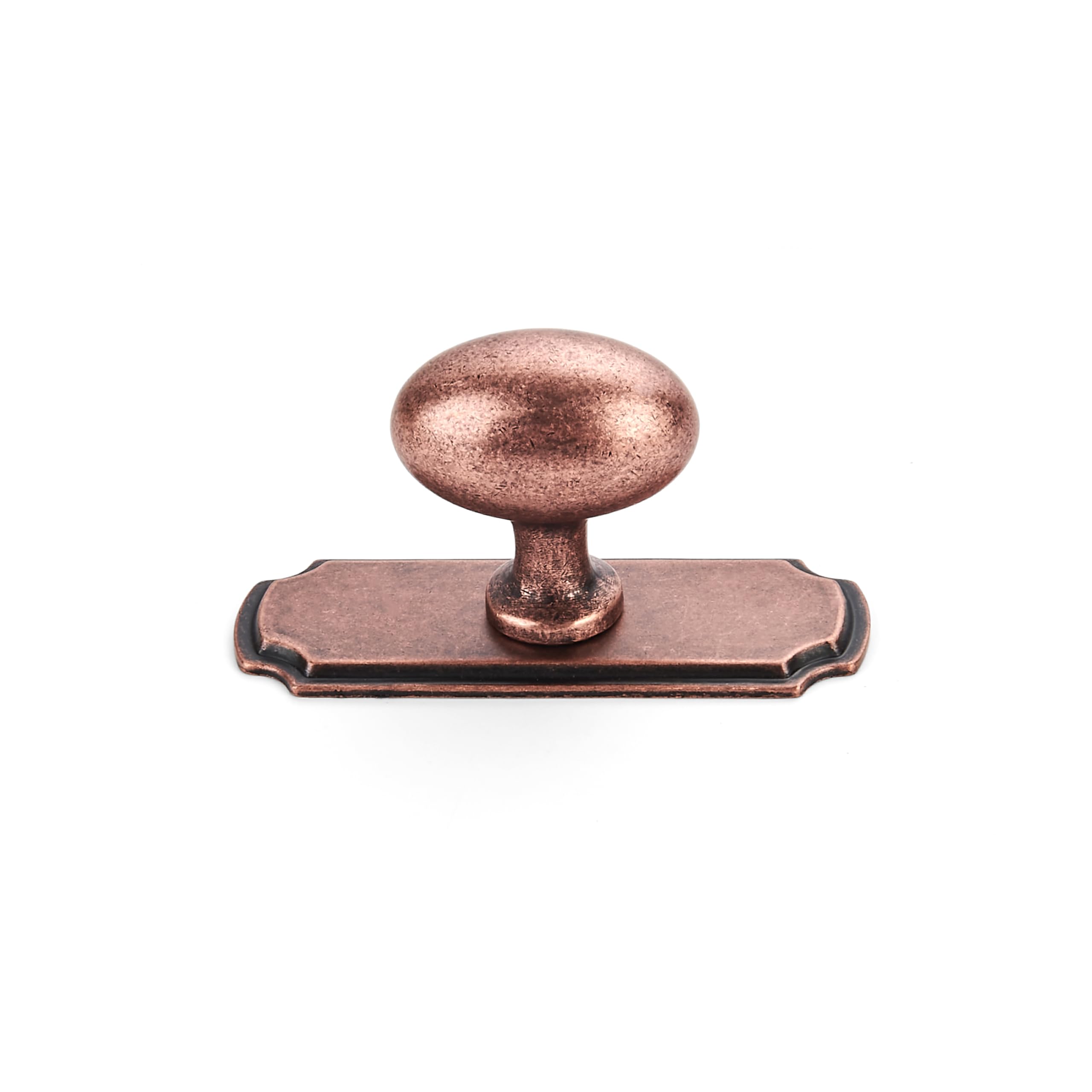 Khtumeware - 284+287 Antique Copper Cabinet Pulls with Backplates CTC 1 - 1/2 in (38 mm) 10 Pack