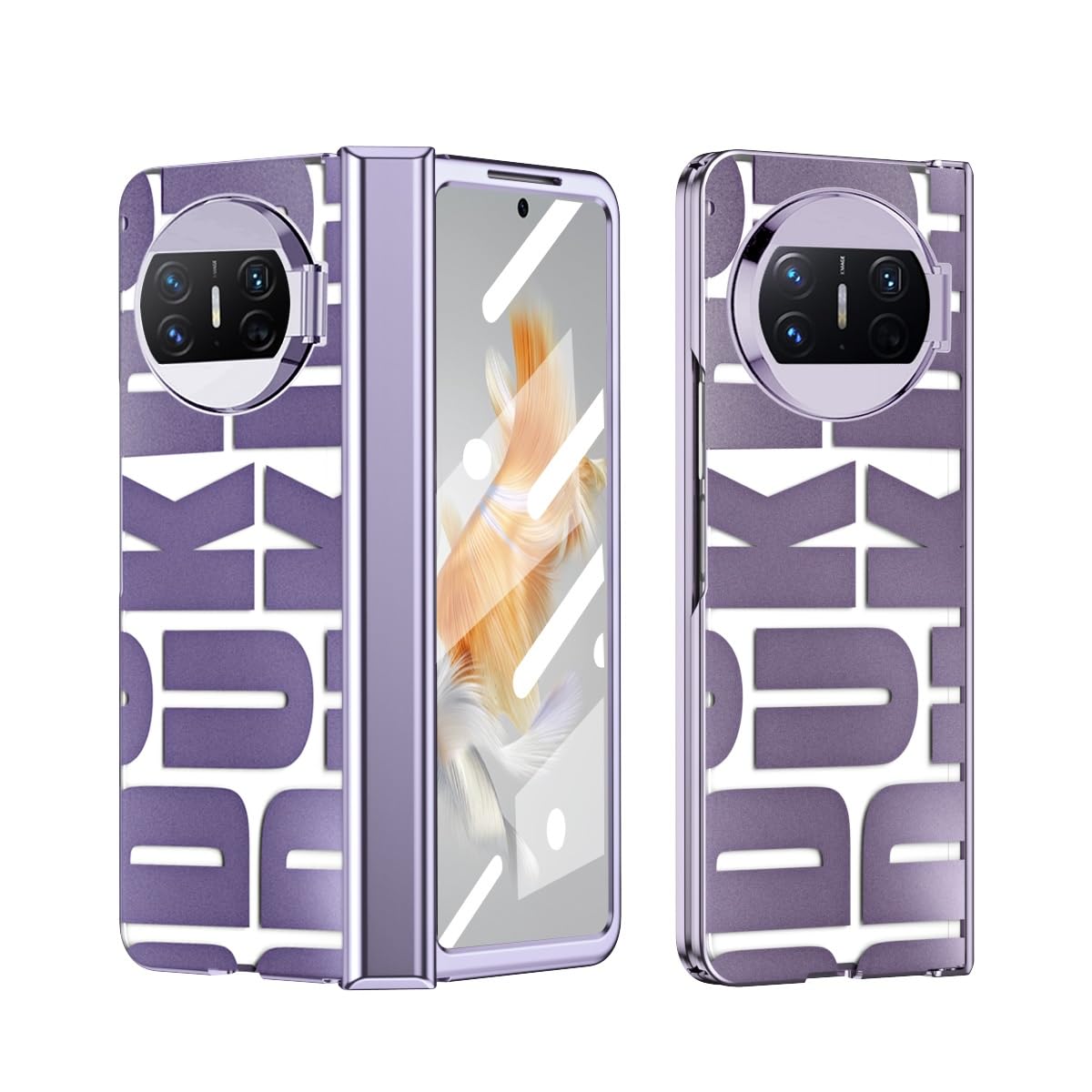 Coque Huawei Mate X3 avec protection charnière et objectif intégrée - Violet - 8