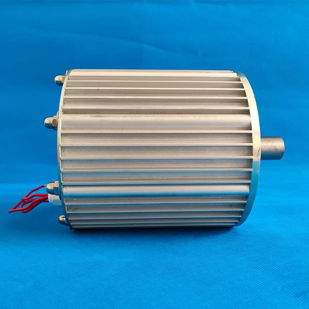 3000W 300RPM 3 Phase Gearless Permanent Magnet Generator with Base 48V 96V 120V AC Alternator Water Wind Turbine (96V, without Base)