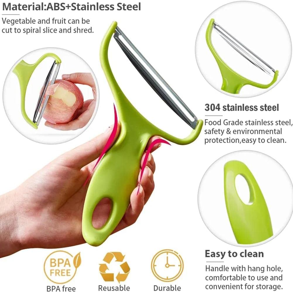 Trituradora de repollo verde, cortador de verduras, acero inoxidable, pelador de patatas y verduras, ralladores de repollo para cocina imprescindible para restaurantes caseros de 7.1 x 4.7 in 9