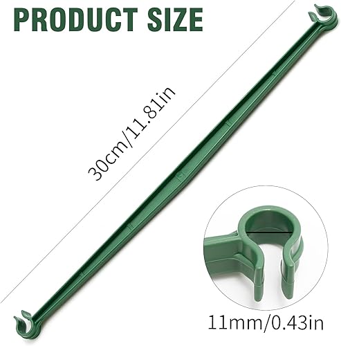 Miniatura 3 de 100 brazos de estaca para jaula de tomate, conectores de enrejado expandibles de 11.8 pulgadas para plantas trepadoras, estacas de tomates, verduras