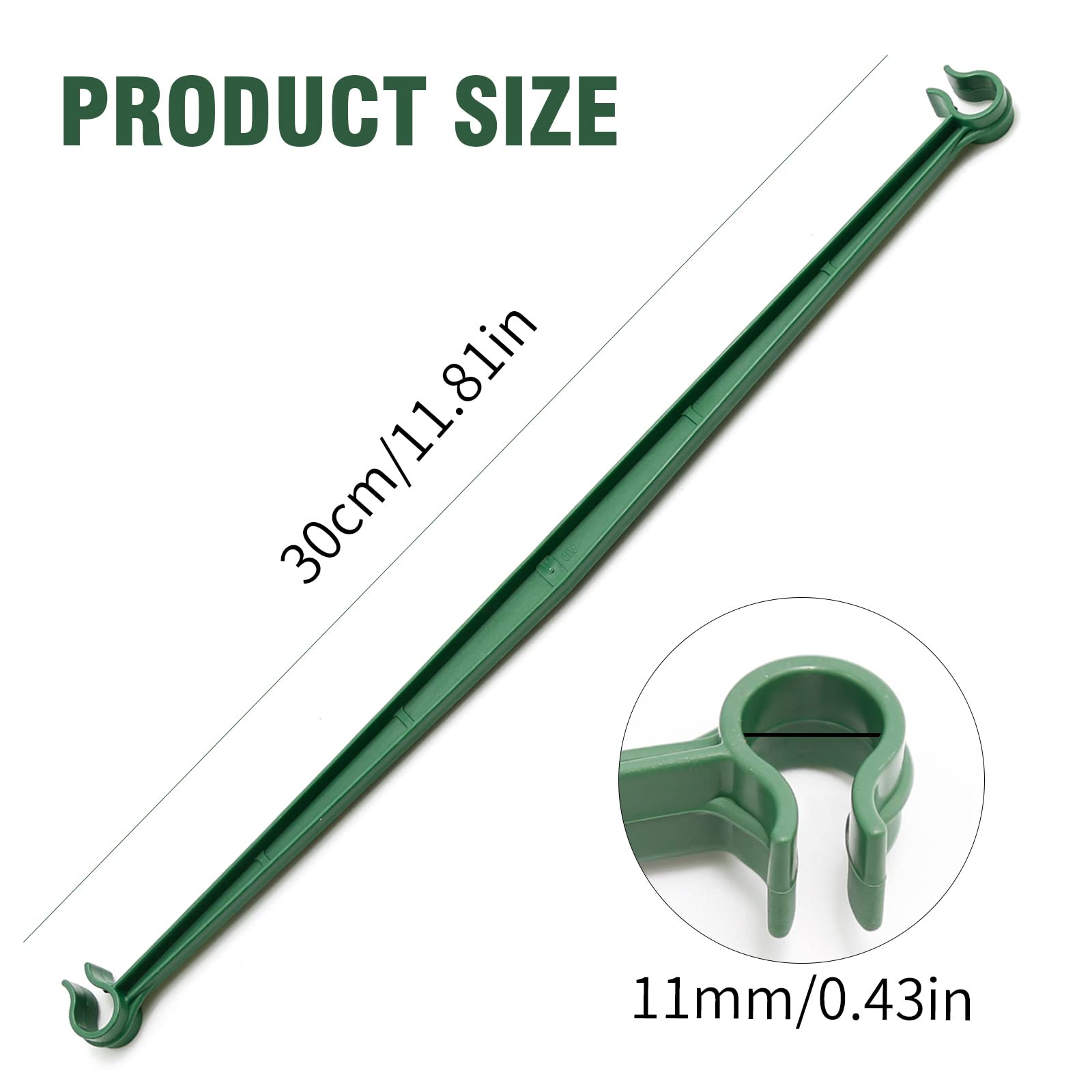 Lot de 100 piquets pour cage à tomates, connecteurs de treillis extensibles de 30 cm pour plantes grimpantes, plantes de jardin, légumes (sans piquet)