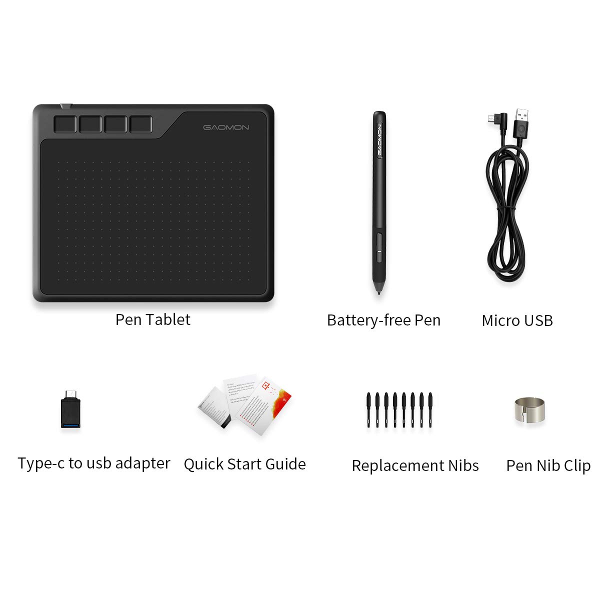 GAOMON S620 OSU Ultrathin Graphics Tablet 6.5 x 4 Inches Drawing