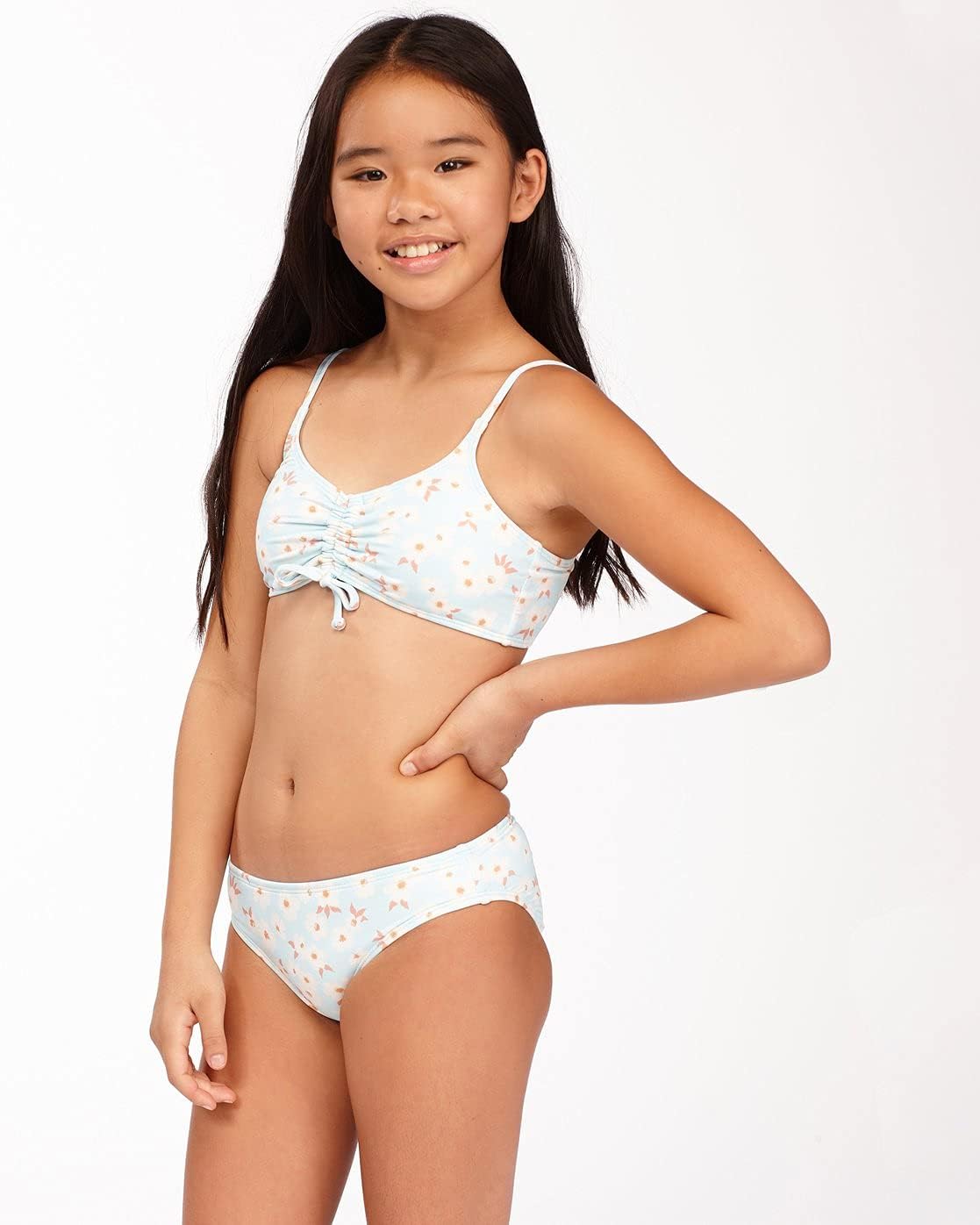 Billabong Girls' Drawstring Tank Two Piece Swim Set