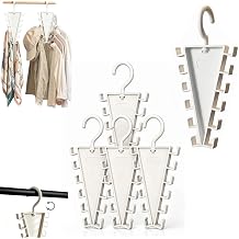 5PCS V Shaped 12 Hook Rotating Clothes Hanger,360 Wardrobe Organiser