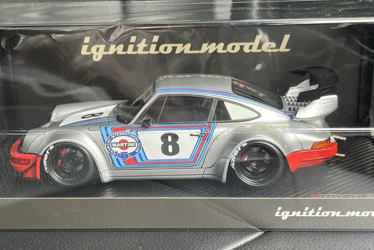 RWB964 マルティニ1/18イグニション Ignition Model Porsche Rwb 964 Rauh-welt Martini - Silver