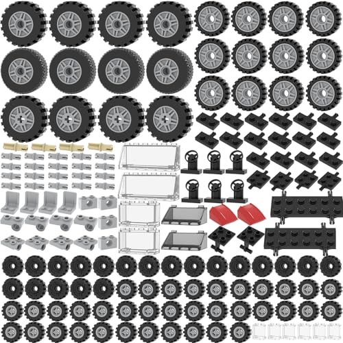 226PCS Wheels and Axles Sets Car Parts Building Kit with Tires, W...