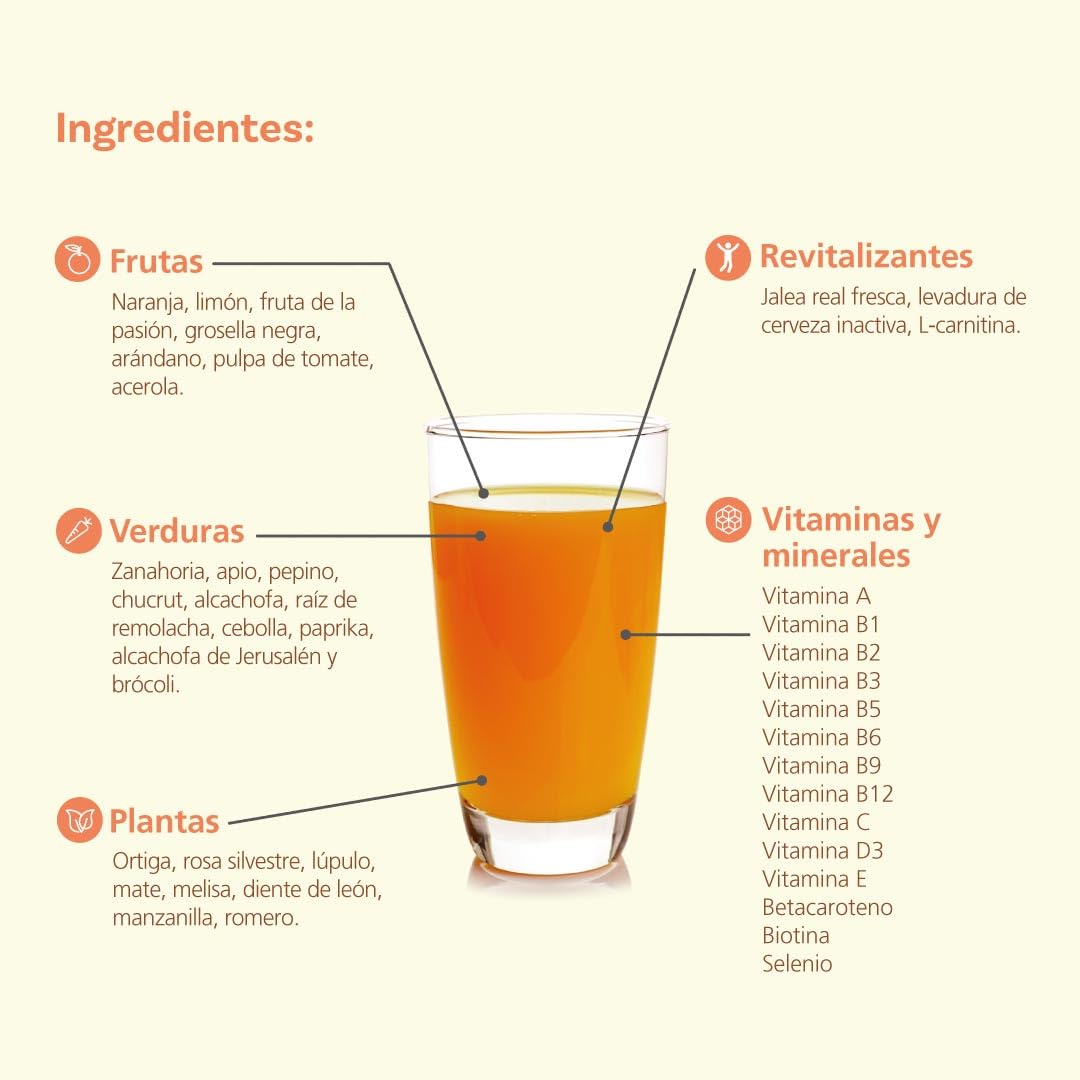 Vitae Vibracell Complemento Alimenticio, VIB300, Naranja, 300 Mililitros