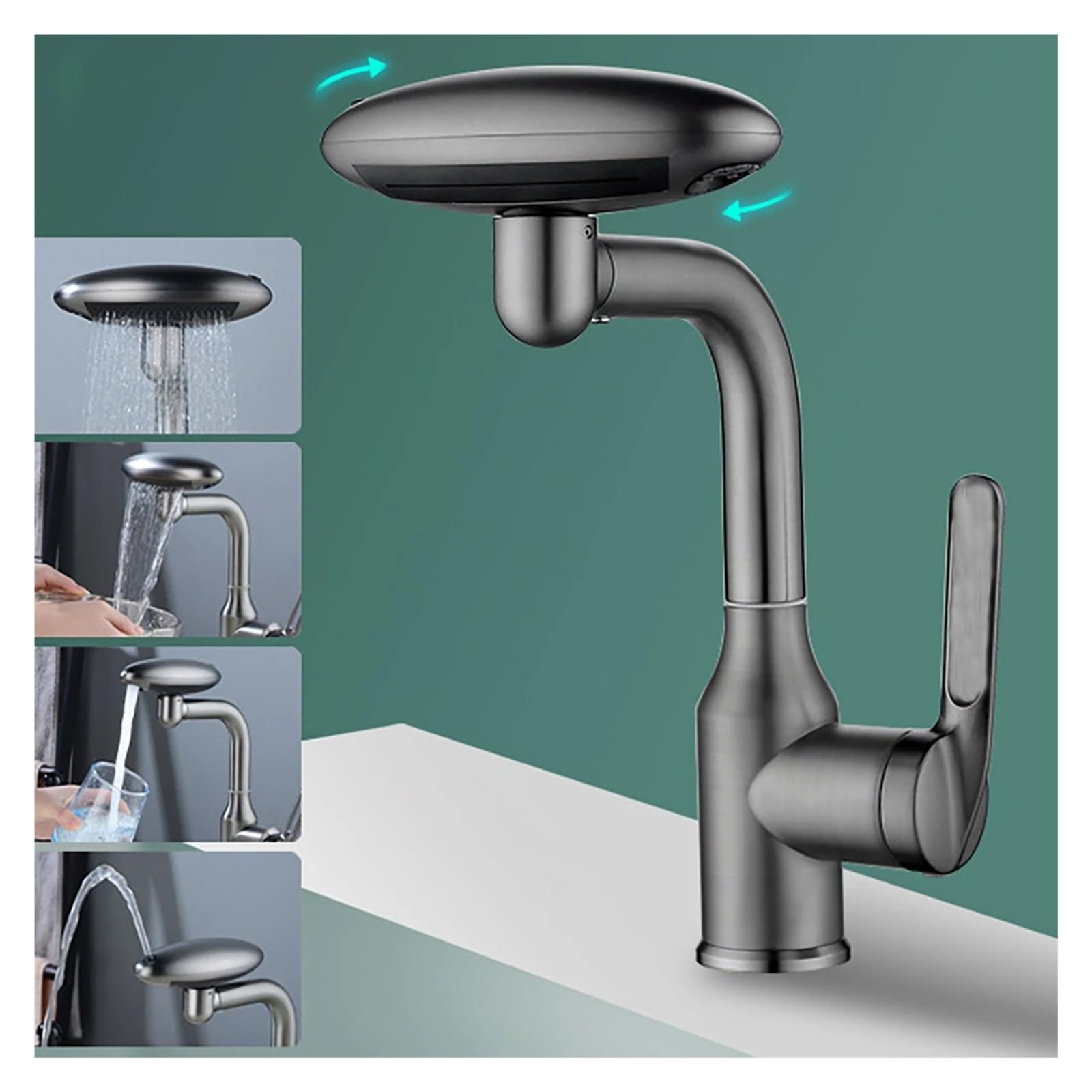 Faucet，Multi Functional Waterfall Basin Faucet