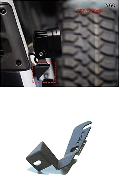 Sides Tailgate Antenna/LED Pod Light Mounting Brackets, Compatible with 1997-2004 Nissan Patrol Y60