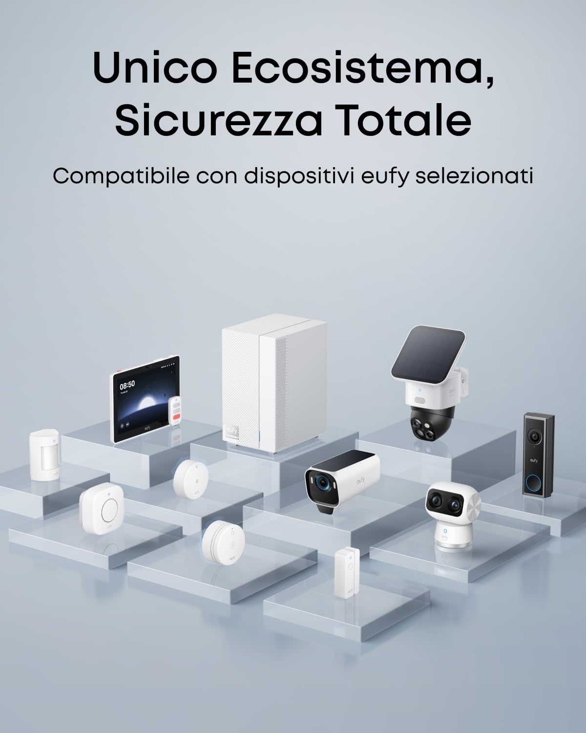 eufy E10 Pulsante Antipanico, Resistente alle Intemperie, Batteria a Lunga Durata, Più Opzioni di Trasporto. Richiede Versione UE di HomeBase 2, 3, Mini o Pro