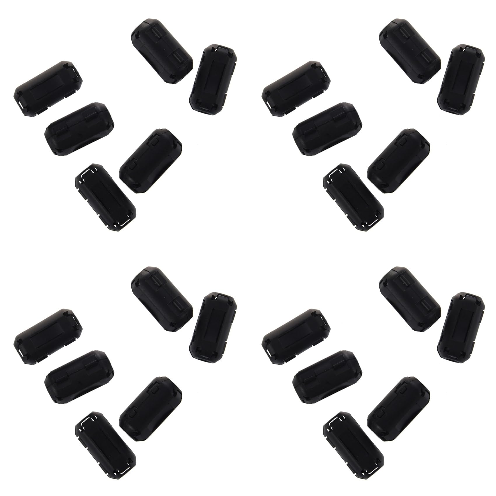 24 Pcs Clip on RFI Noise Ferrite Core Filter for 5mm Cable