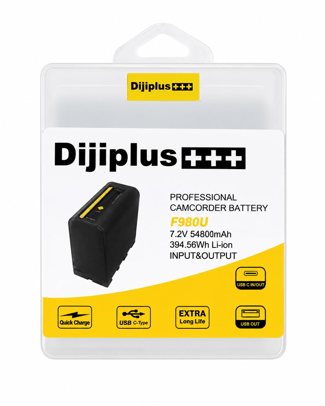 Dijiiplus+++ NP-F980 PRO USB Rechargeable Lithium-Ion Battery (39900mAh) High-Capacity Power Pack for Cameras, LED Lights & Video Equipment-image-11