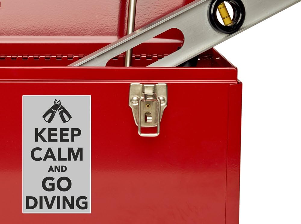 2 x 10cm/100mm Keep Calm and Go Diving Vinyl Sticker Travel Luggage #7405