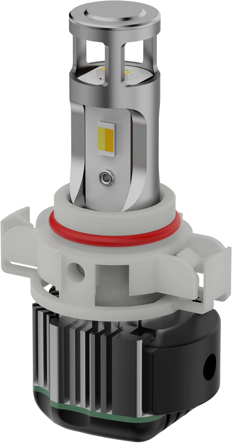 Alla Lighting PS19W 5201 5202 LED Switchback Fog Lights, DRL Bulbs w/Remote Control, 6K White/3K Yellow/8K Blue 3-Color Easy Switch PS24WFF 12085, Xtreme Super Bright