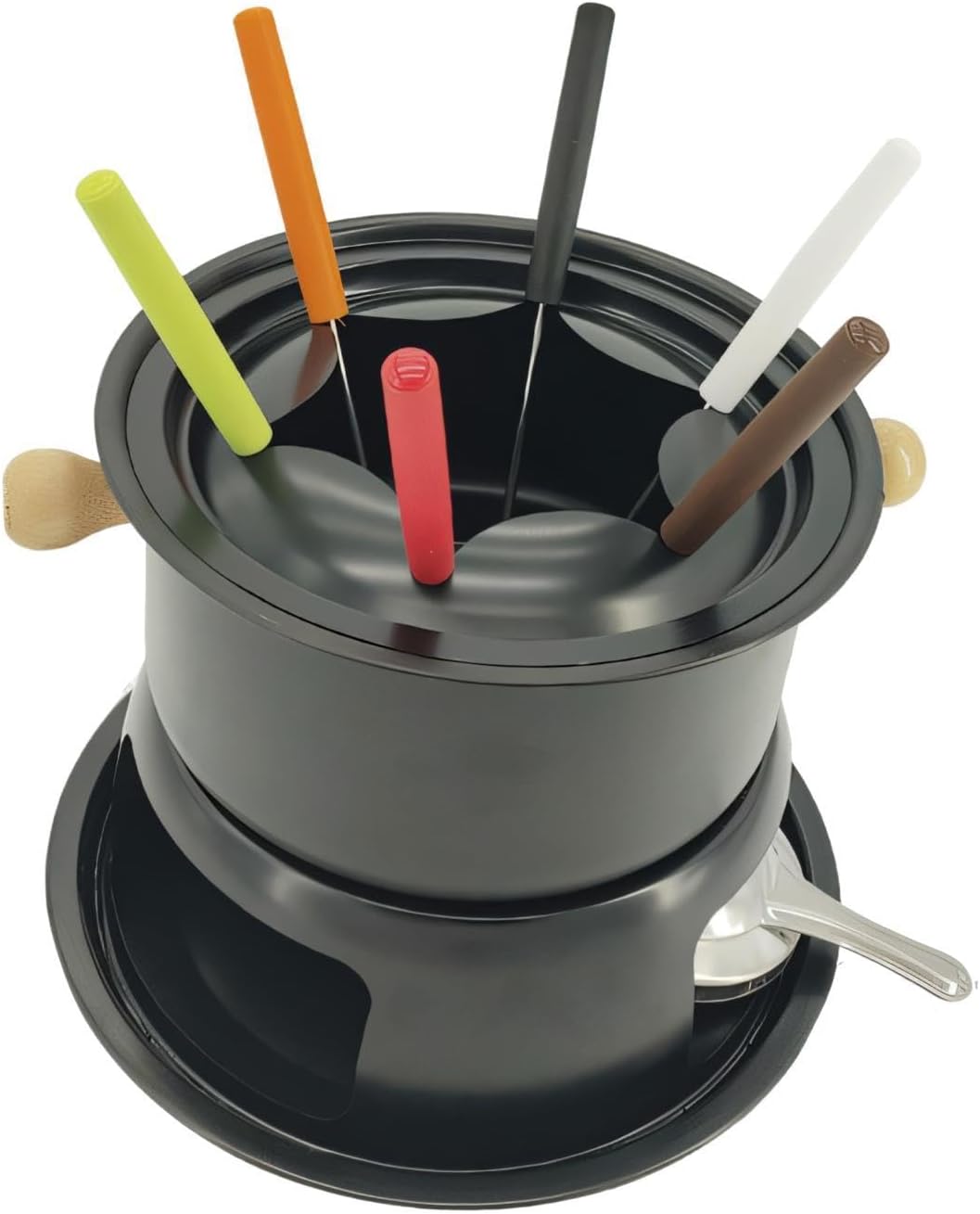 Fondue Set Chocolate Melting Pot Multipurpose Cookware Practical Chocolate Melter Fondue Maker Pot for Camping Home Dessert, 24cmx22cmx17cm