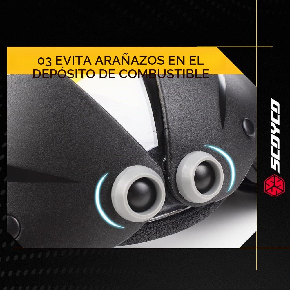 Scoyco 4 Protectores de Rodilla para Motocicleta Antideslizantes con blindaje CE protección para Deportes de Potencia Equipo de protección para Motociclismo