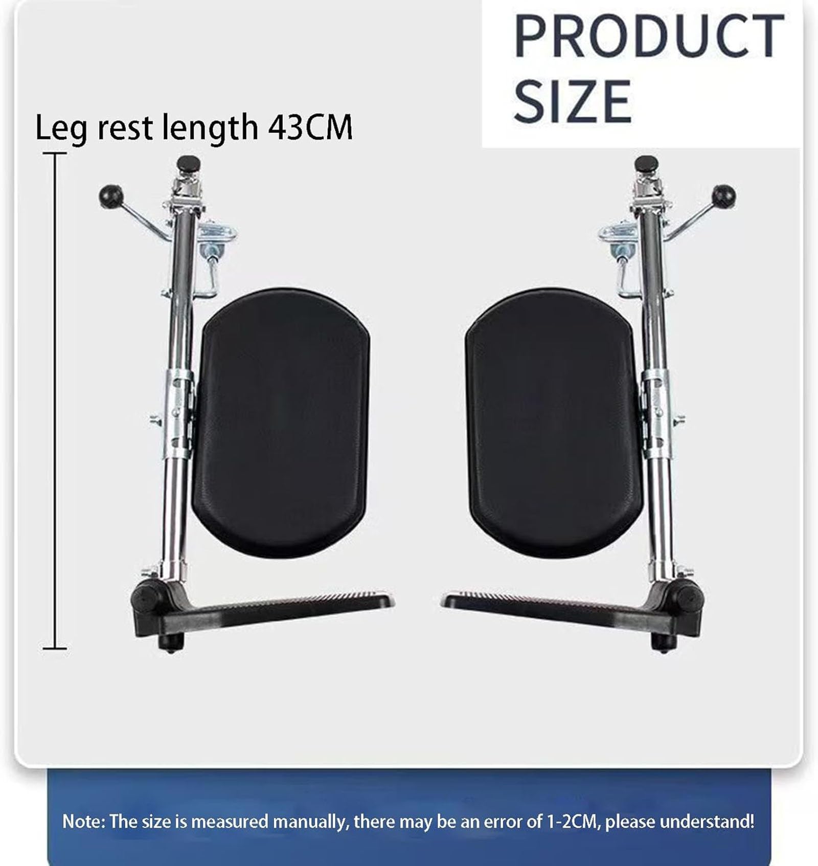 Reposapiernas Elevadores para Silla De Ruedas: Universal, Soporte De Pedal Único: 100 Kg, Fácil Limpieza, Ángulo Ajustable/90°-180°, con Reposapiés Acolchados, para Ancianos(Apair)