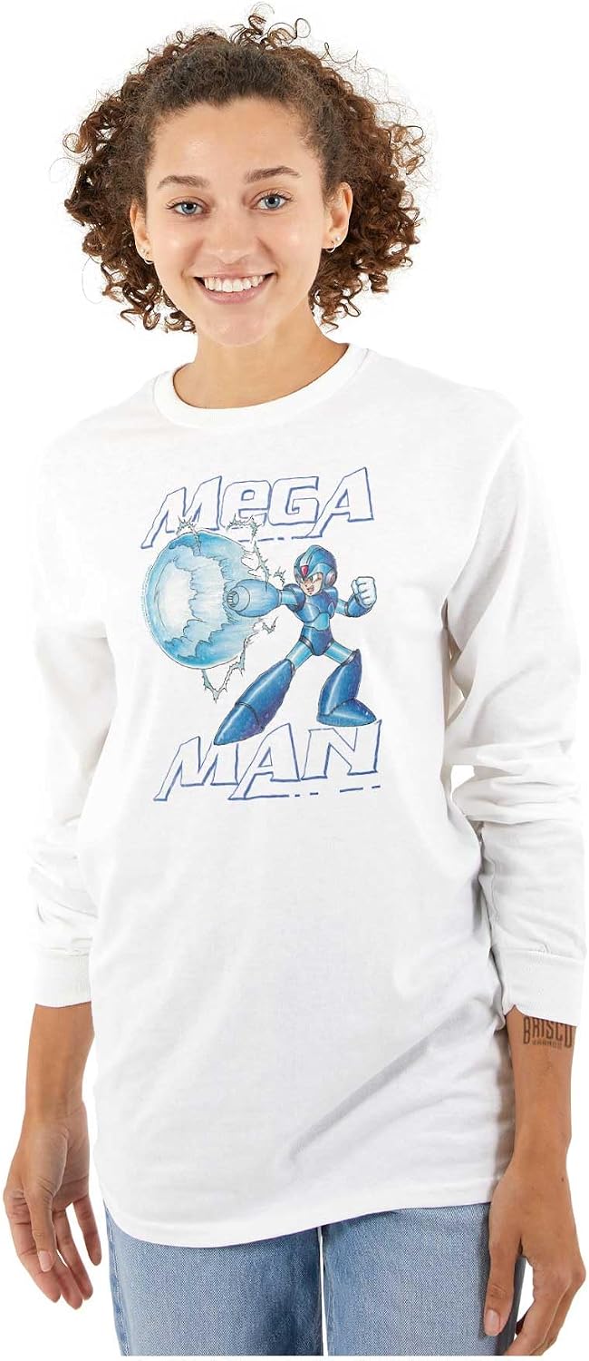 Mega Man Classic 90s Anime Character Long Sleeve Tshirt Men Women