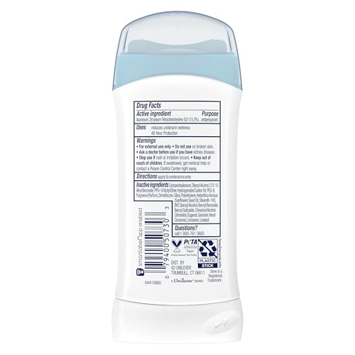 Dove Invisible Solid Antiperspirant Deodorant Stick 2 Count Original Clean, for Women, For All Day Underarm Sweat & Odor Protection 2.6 oz - Thumbnail 2