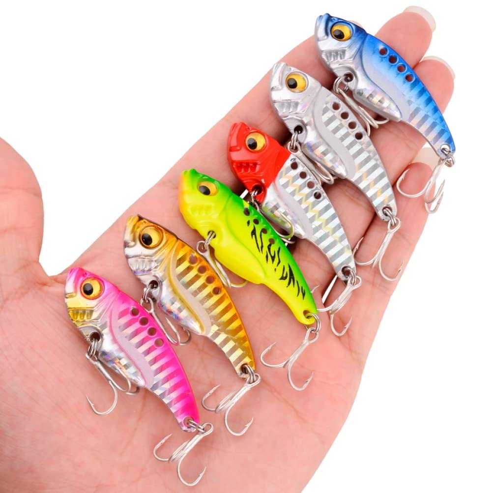 Pack De 6 Leurres De Pêche Métalliques Vibrants - Cuillères Rotatives VIB Neuves