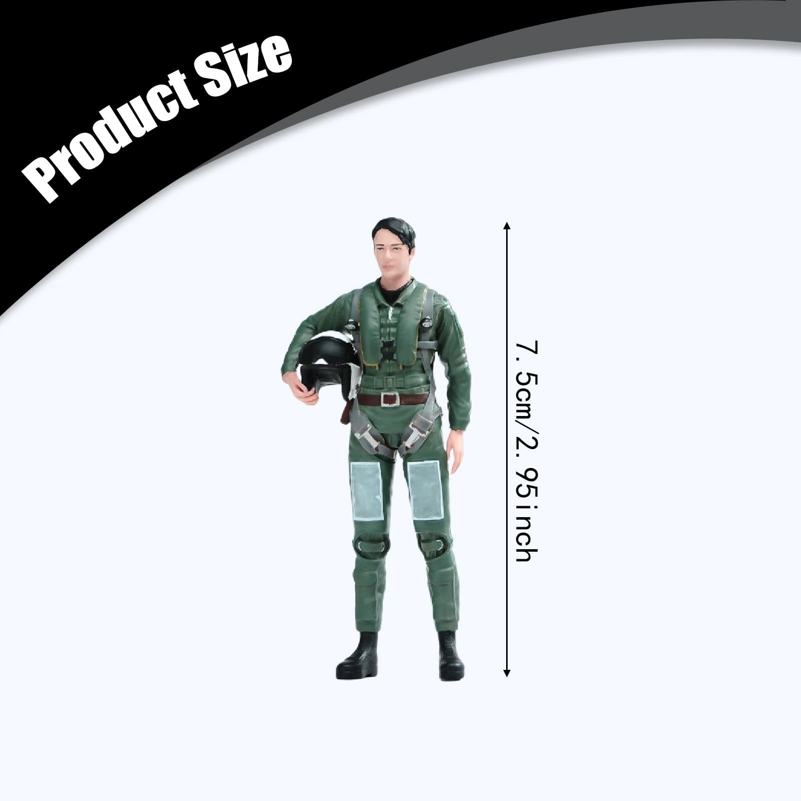 Miniaturfigur 1/24 Maßstab Officer Mini Resin Modell Diorama Sammlerfigur Authentischer Look Präzise für Sammler Regal Dekoration, Male