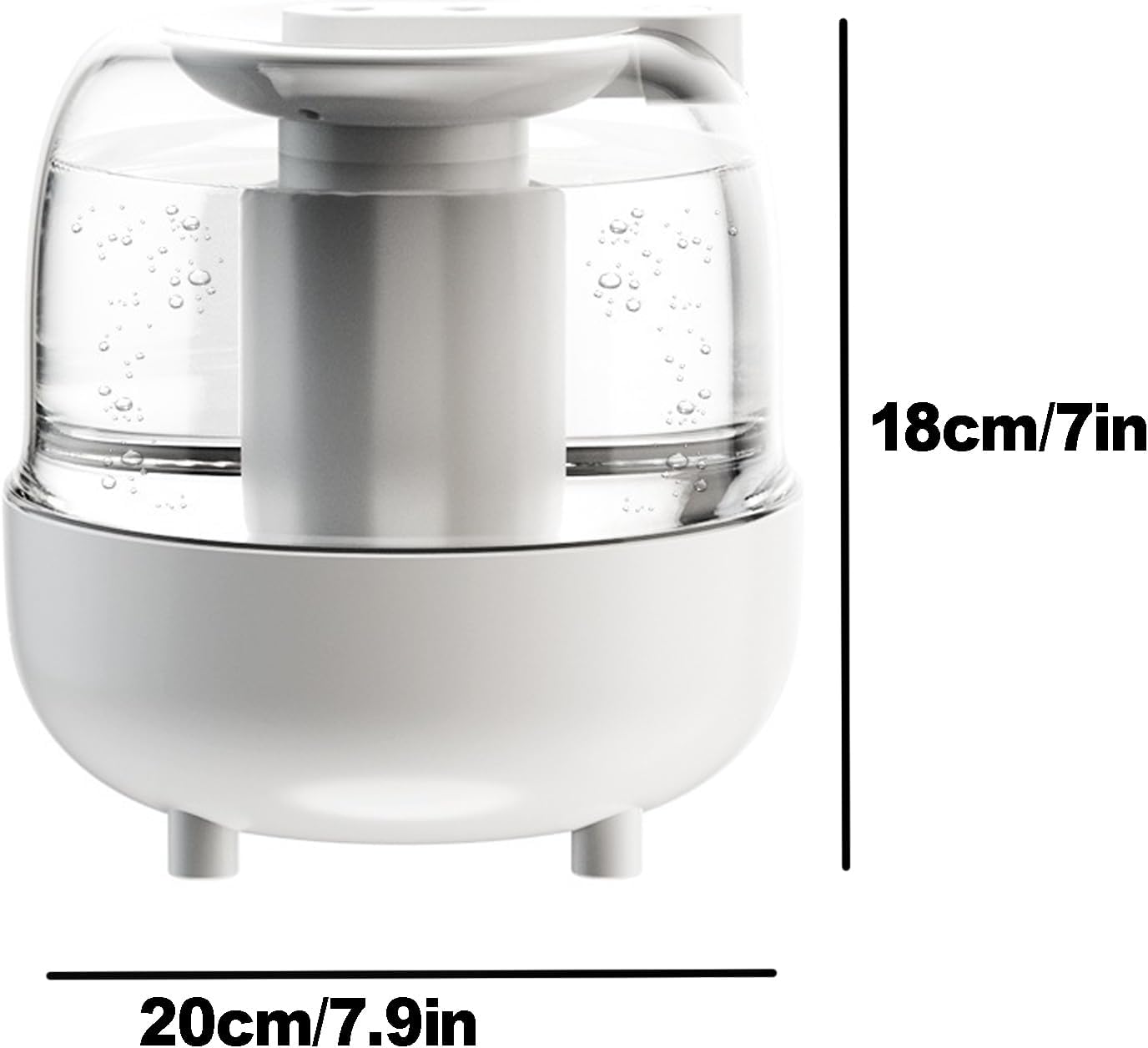 Cool Mist Humidifiers for Home Baby Humidifier 4L large capacity Easy to operate and clean Usb Air Humidifier With silver ion purification for Office, Bedroom, Etc. (White)