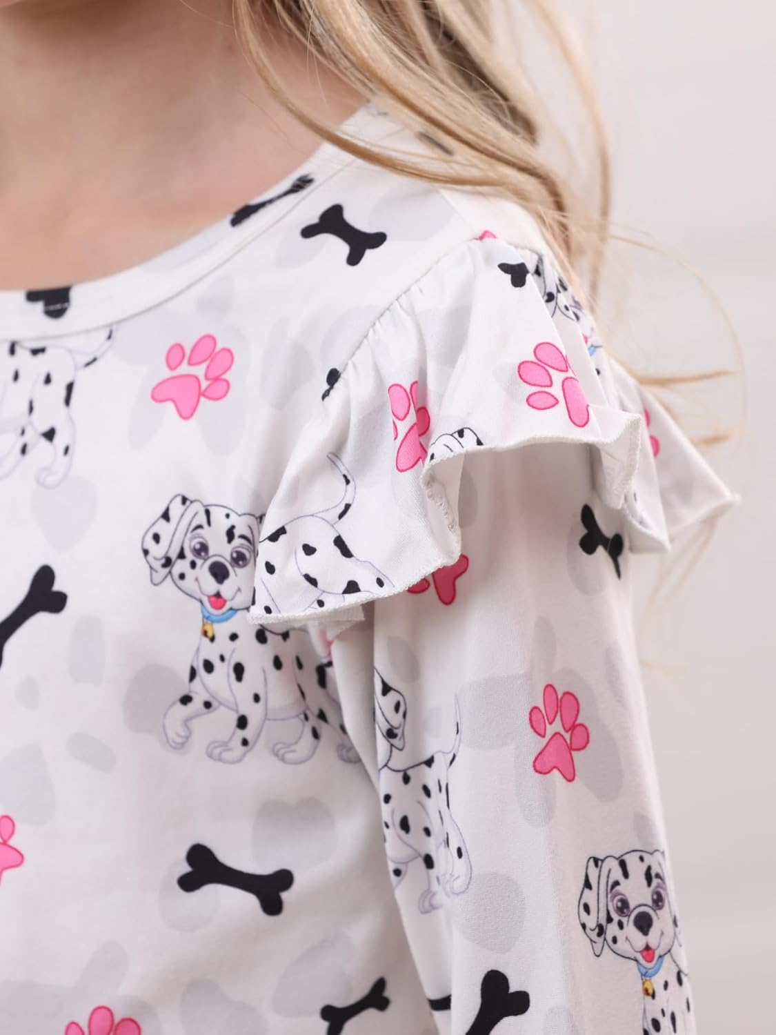 Bow Dream Girl Dress Cute Cartoon and Matching Girl American Doll Clothes Accessories for Girls Dresses Dogs Bones - Image 5