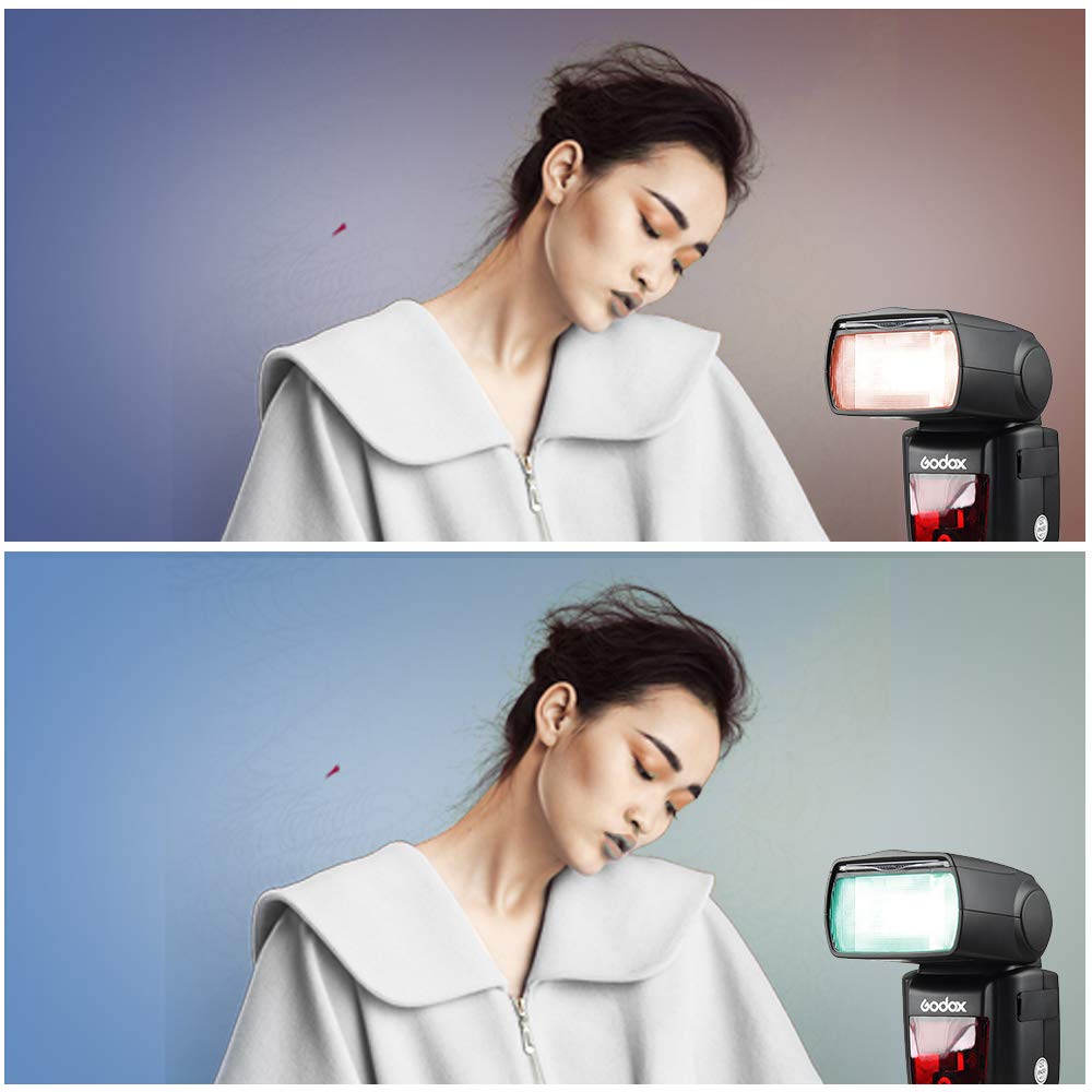 GODOX Kit Filtro Colore Gel 12 pezzi per Testa Piatta Fotocamera Flash Godox TT685 TT600 V860II Thinklite Ving Series