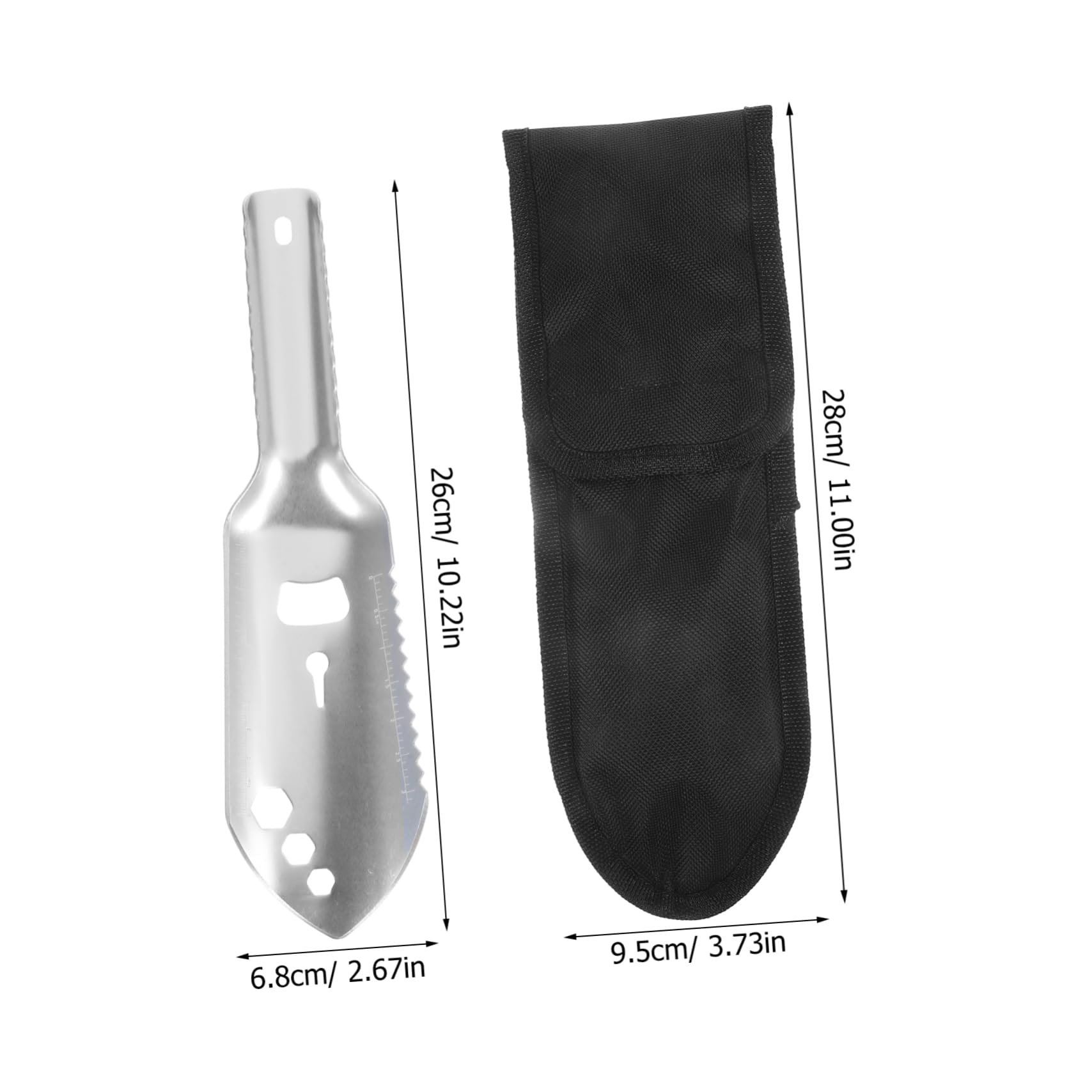 Levemolo Alloy Outdoor Survival Shovel Multi-Function Emergency Tool Hiking Trowel Camping Shovel for Garden Work