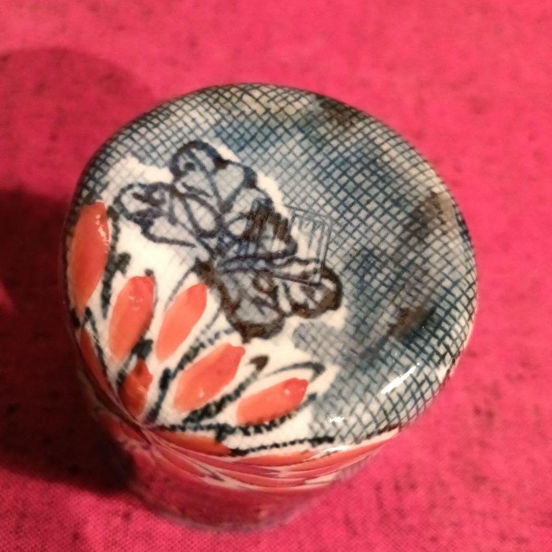 有田焼 文山窯 夫婦湯飲み 手捻大輪菊