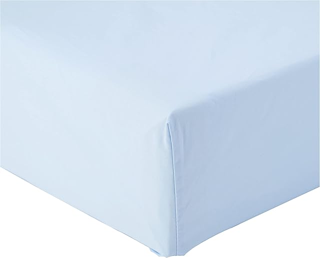 Amazon Basics, 100% Cotton, Blue, Single