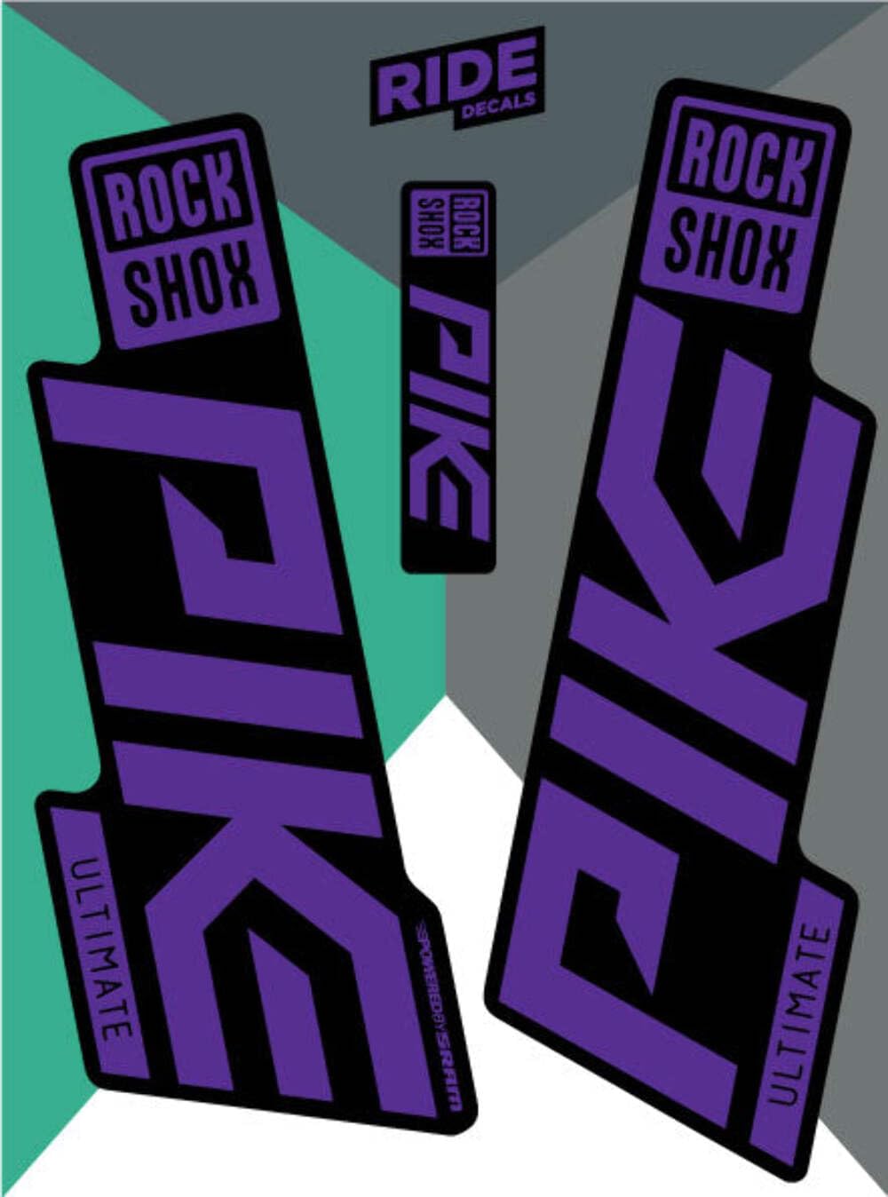 RockShox Pike Ultimate 2019 Purple Replica Decals Gloss
