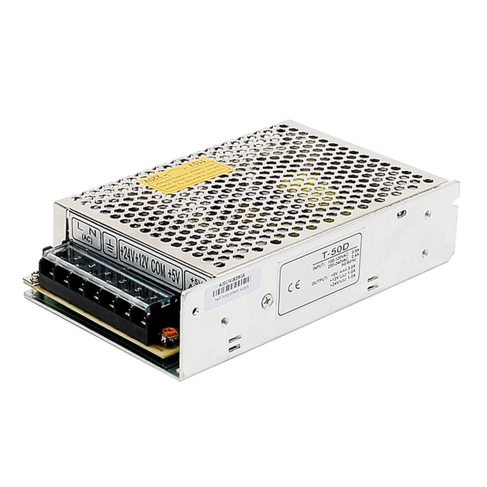 Triple Output Power Supply 50w 5V 3A, 12V 1A, 24V 1A Energieversorgung T-50D Ac Dc Converter Good Quality T-50A T-50B T-50C(T-50B 5V 12V -12V)
