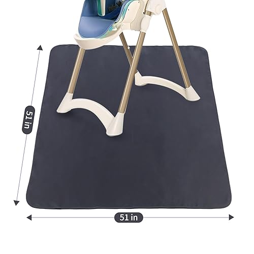Miniatura 2 de Tapete de salpicaduras para debajo de la silla alta, artes, manualidades, tapete de picnic al aire libre, tapete lavable para derrames de bebé,