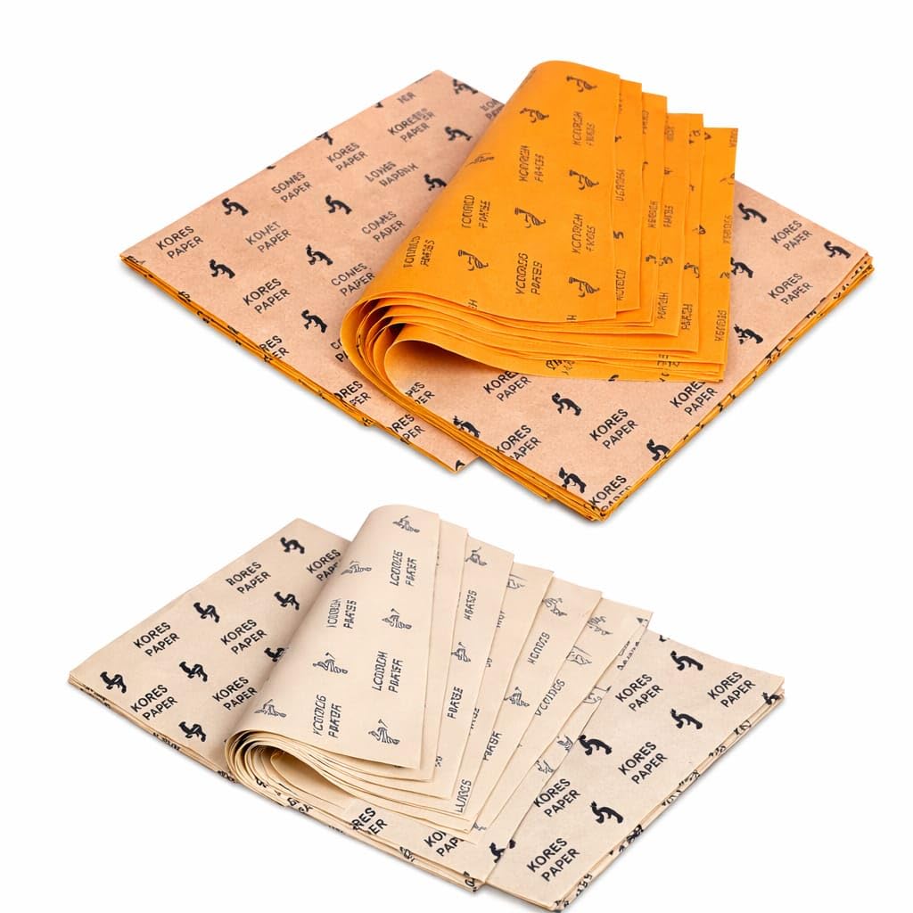 J4 Carbon Sheet Transfer Tracing Carbon Copy Paper for Canvas, Paper, Wood, DIY Woodworking, Hand Painting Stencil Work&Fabric Craft Projects (210 mm x 330 mm) (5, Yellow-White)-image-33