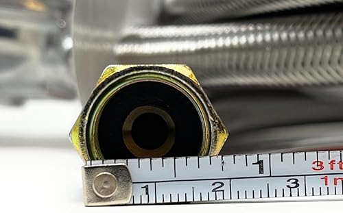 Miniatura 4 de QCC-38 Regulador universal de propano de baja presión QCC1 con manguera trenzada de acero inoxidable 949-033 para la mayoría de parrillas de gas LP,