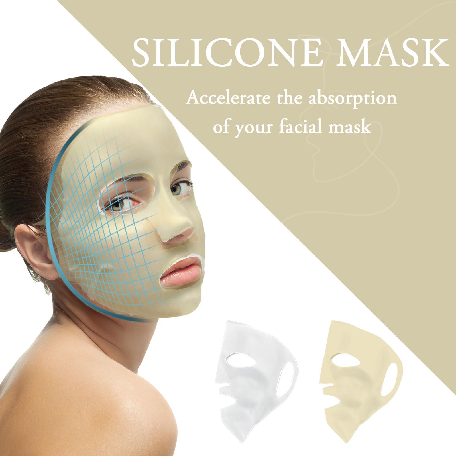 Maschera per la Pelle in Silicone Riutilizzabile, 6 Pezzi Copertura Viso Accessori