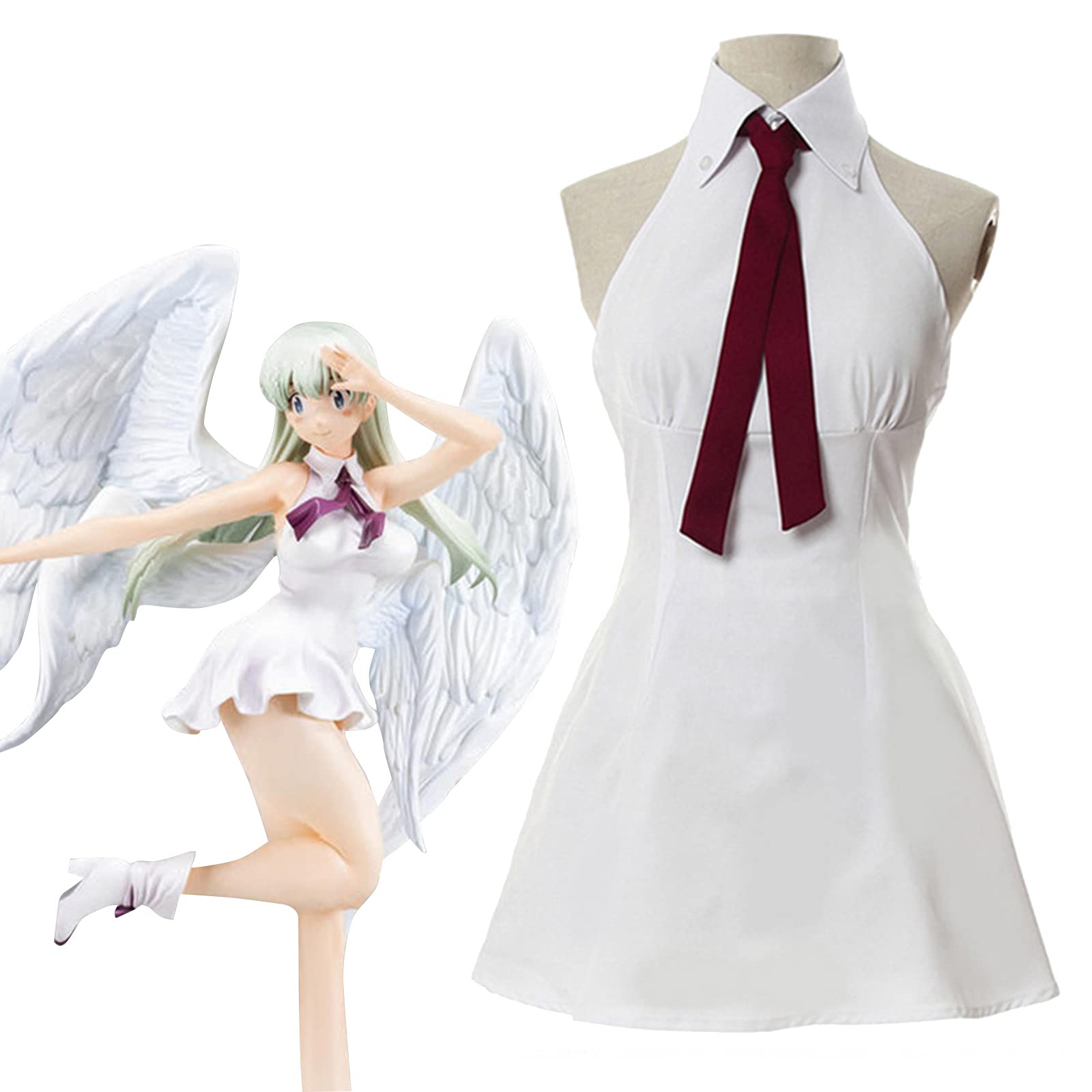 Zhongkaihua Elizabeth Liones Cosplay Costume The Seven Deadly Sins Cosplay Waitress Uniform Full Set Halloween Dress for Women
