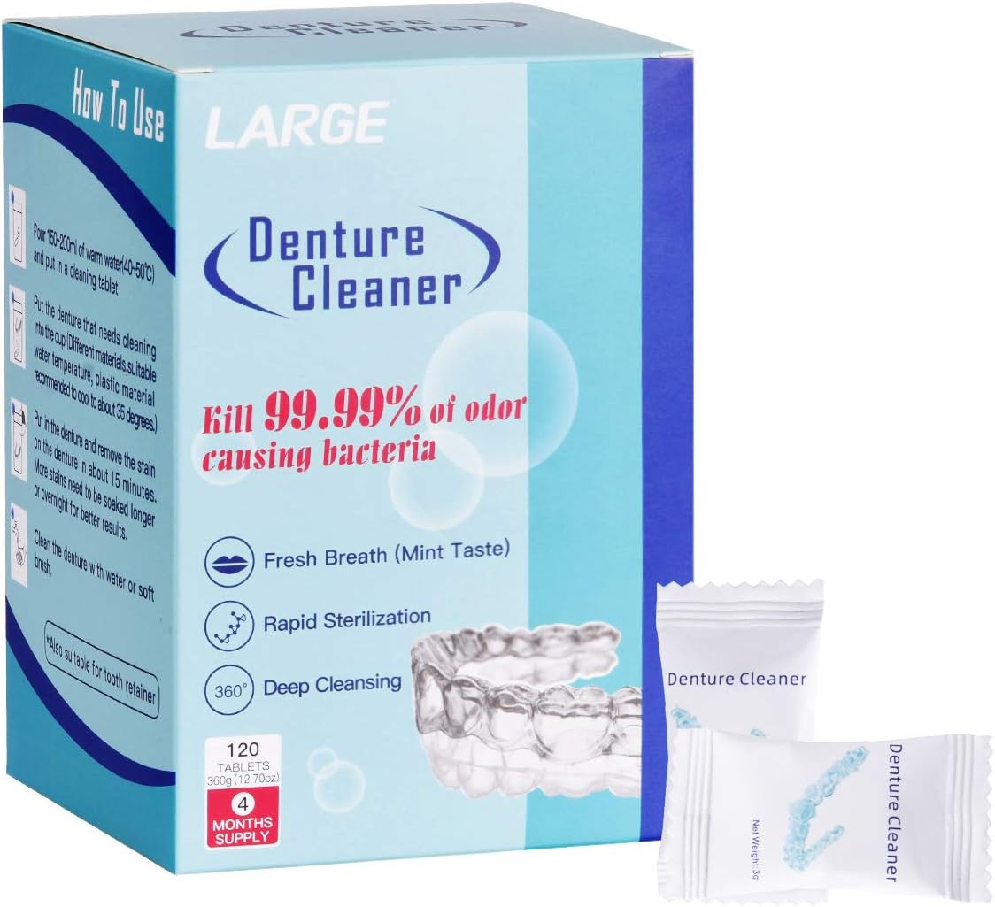 Denture Cleaning Tablets Clean Whiten and Freshen for Retainers