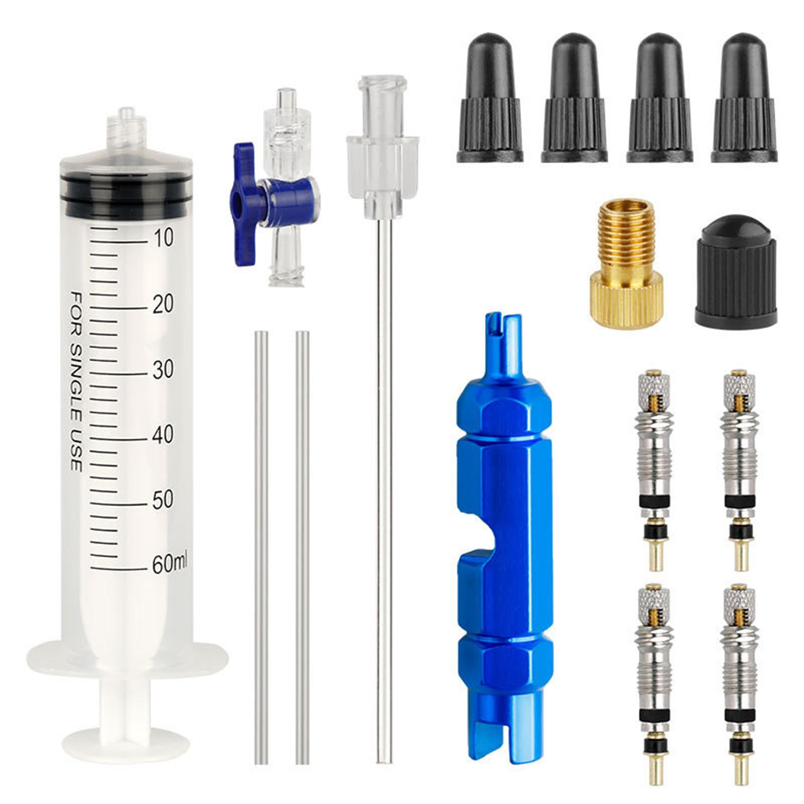 CHENZILIN Road Bike Tire Repair Kits Bicycles Tubeless Tire Liquid Injections Tool Tire Tubeless Sealant Injectors Bike Repair Too