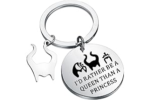 Evil Queen Gift: 'I'd Rather Be a Queen' Keychain