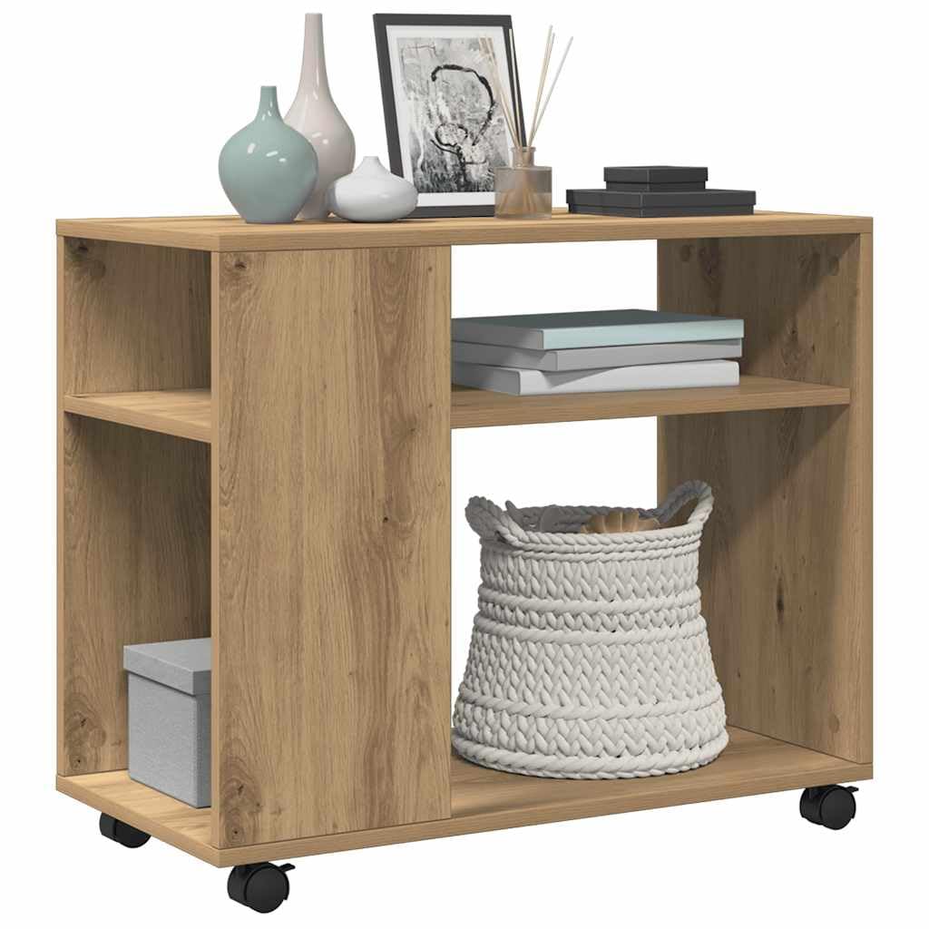 vidaXL Mesa Rodante de Madera Roble Sonoma 70x35x60 cm